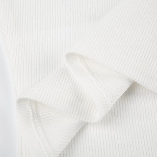 Crewneck bowknot ribbed sleeveless tank top