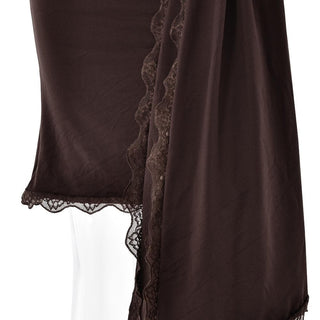 Lace hem irregular ruffle cami midi dress
