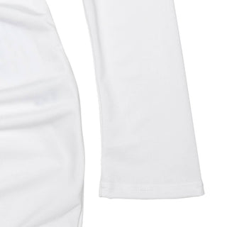 Long sleeve crewneck lace backless ruched midi dress