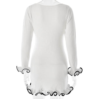 Long sleeve ruffle mini dress