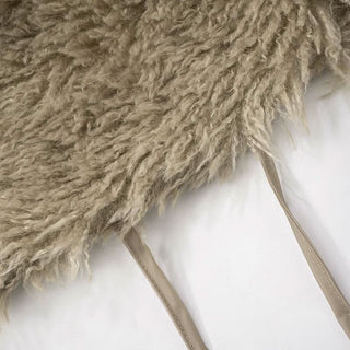 Halter fluffy self tie shrug top