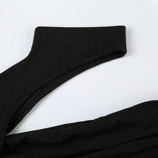 Halter irregular solid ruched top