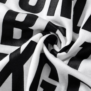 Short sleeve contrast letter print crop top