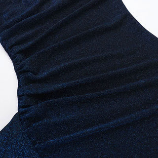 Ruched ruffle irregular backless tube mini dress