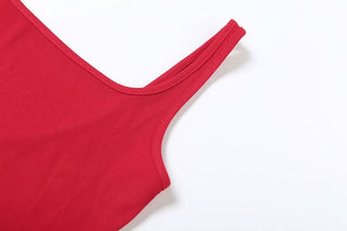 Square neck backless cami mini dress