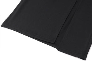 Off shoulder long sleeve slit solid maxi dress