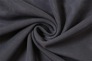 Off shoulder long sleeve beaded sheer mesh solid top