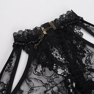 Long sleeve off shoulder lace hollow out shrug cut out top