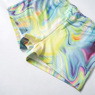 Halter contrast crop backless pant set