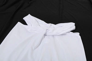 Halter v neck cross front backless hollow out pant set