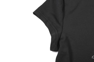 Short sleeve crewneck beaded top