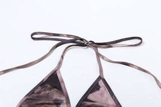 Halter backless self tie buckle romper