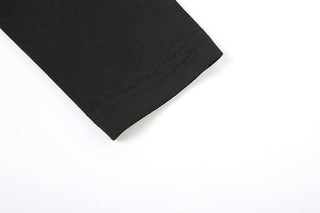 Long sleeve crewneck hollow out cut out top