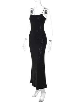 U neck polka dot cami maxi dress