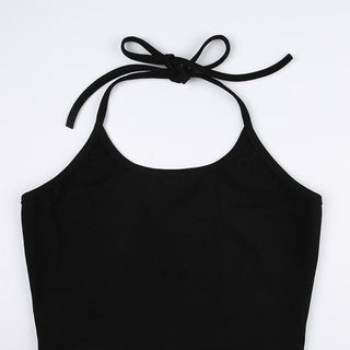 Long sleeve bowknot halter ruched 2 piece top