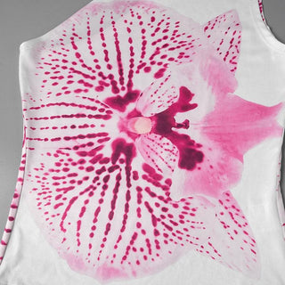 One shoulder ruched print backless top