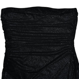 Slit ruched backless irregular tube maxi dress