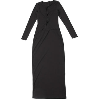 Long sleeve hollow out cut out maxi dress