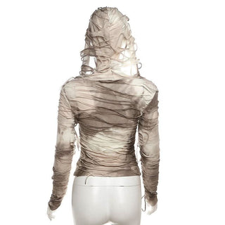 Hoodie long sleeve tie dye top