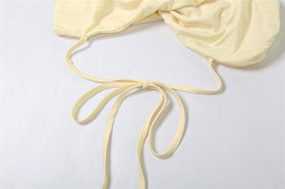 Gloves one shoulder high slit self tie maxi skirt set-final-sale