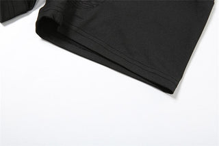 Long sleeve crewneck mesh patchwork zip-up romper