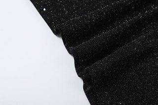 Long sleeve mesh glitter top