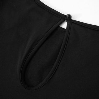 Ruched long sleeve round neck hollow out ruffle cut out top