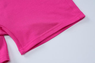 Solid u neck long sleeve romper