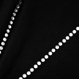 V neck long sleeve beaded mini dress