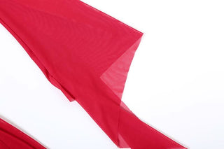 Cross back ruched gloves mesh cami maxi dress