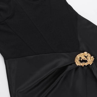 Sweetheart neck bustier metal applique tube mini dress