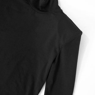 High neck long sleeve padded fluffy mini dress