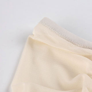 Long sleeve off shoulder mesh ruched top