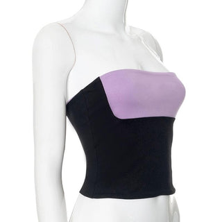 Contrast backless 2-way tube top