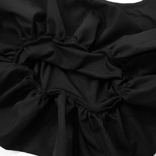 U neck backless ruffle ruched solid tank top