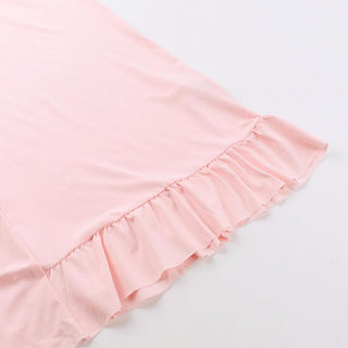 Deep v neck ruffle slit ruched cami maxi dress