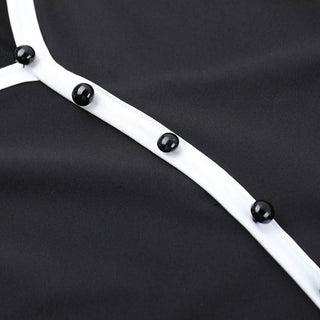 Long flared sleeve v neck button slit ruffle maxi dress