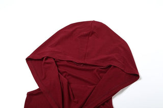 Sleeveless cowl neck hoodie ruched top