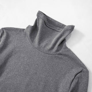 Long sleeve high neck slit irregular solid top