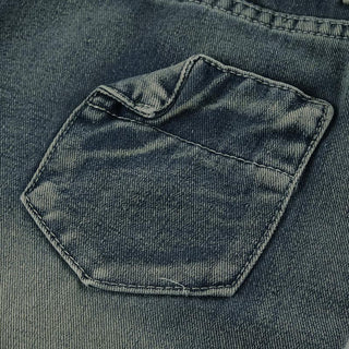 Straight leg button low rise jeans
