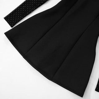 Square neck shrug pleated mini dress