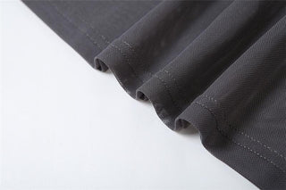 Off shoulder long sleeve beaded sheer mesh solid top