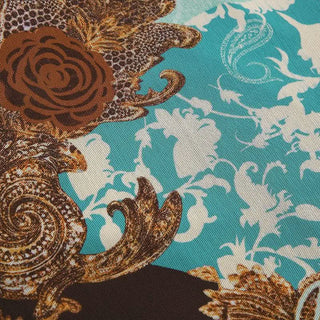 V neck lace hem flower print cami top