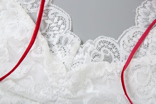 Lace bowknot ruched patchwork cami top
