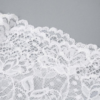 Off shoulder gloves patchwork lace mini dress