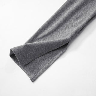 Long sleeve high neck slit irregular solid top