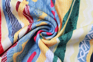 Contrast print crewneck long sleeve pant set