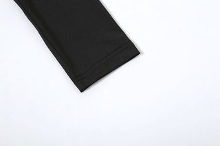 Long sleeve patchwork maxi dress