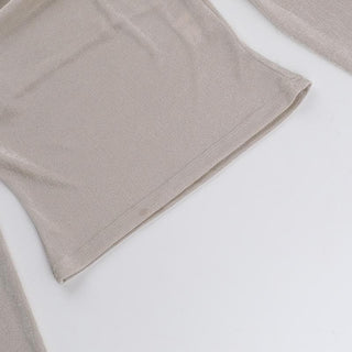 Long sleeve one shoulder ruched top