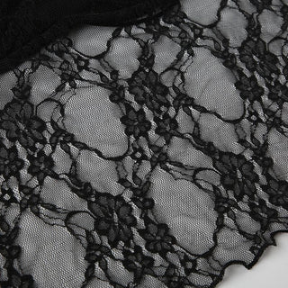 Halter backless lace hem crop top